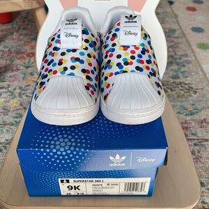 Kid's adidas Disney x Superstar 360 Mickey and Minnie Polka Dots Excellent Cond